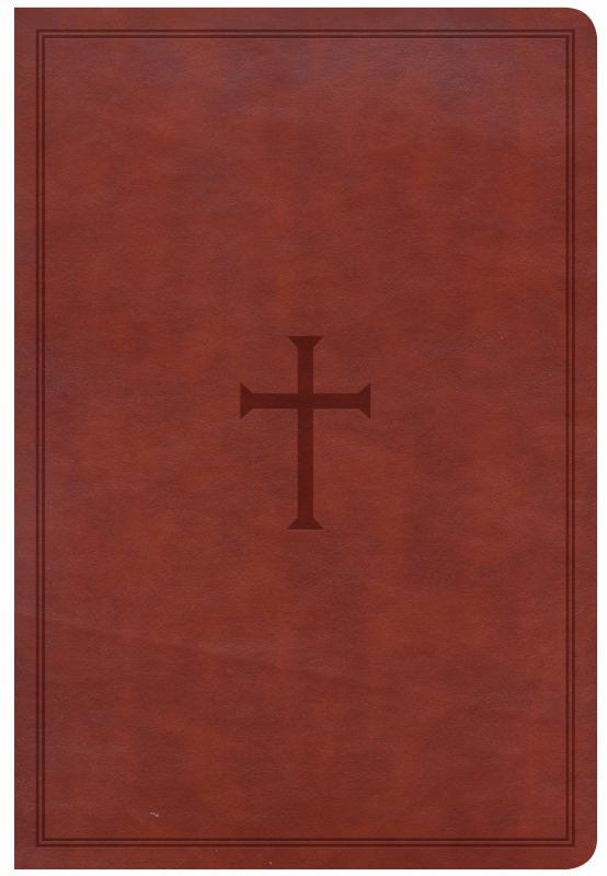 CSB Giant Print Reference Bible, Brown LeatherTouch, Indexed
