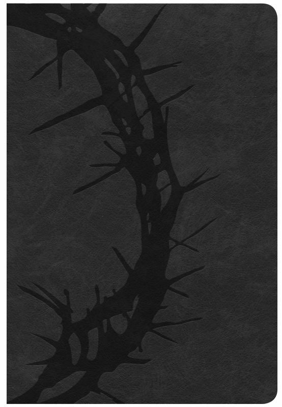 CSB Giant Print Reference Bible, Charcoal LeatherTouch, Indexed