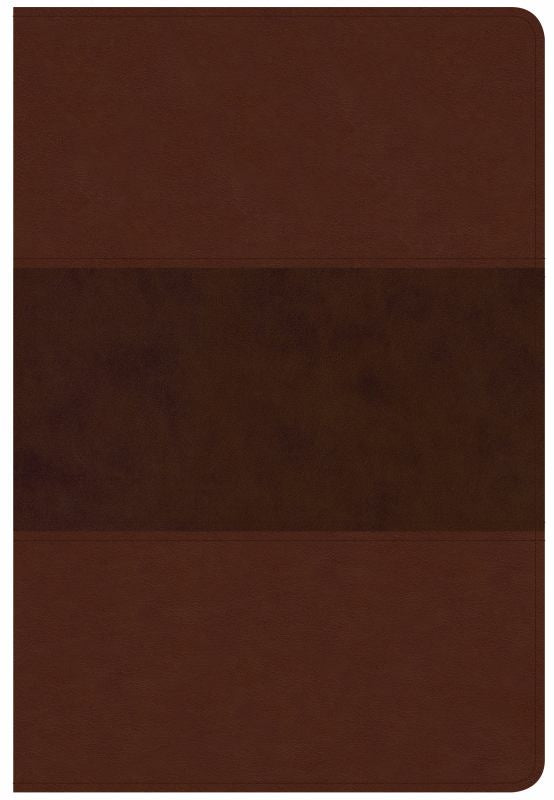 CSB Giant Print Reference Bible, Saddle Brown LeatherTouch