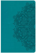 CSB Giant Print Reference Bible, Teal LeatherTouch