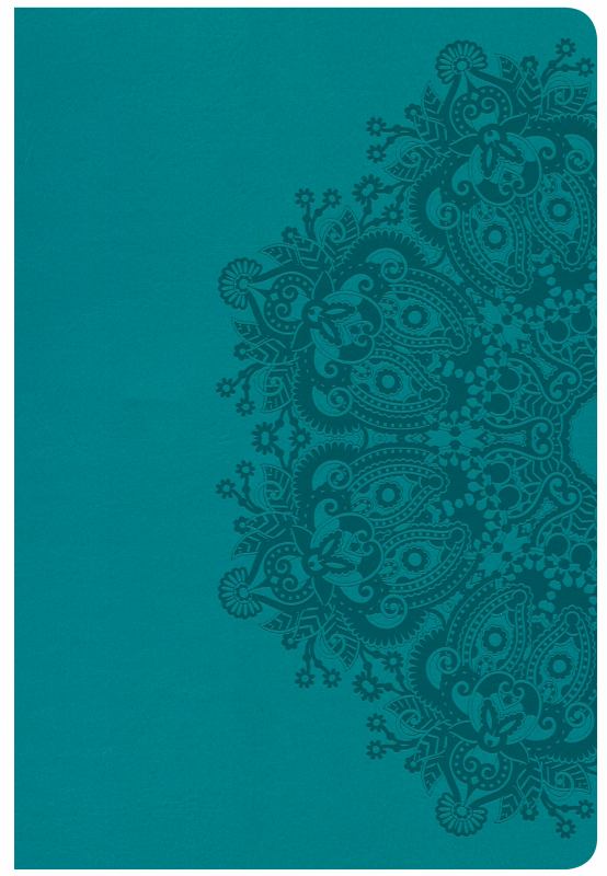 CSB Giant Print Reference Bible, Teal LeatherTouch, Indexed