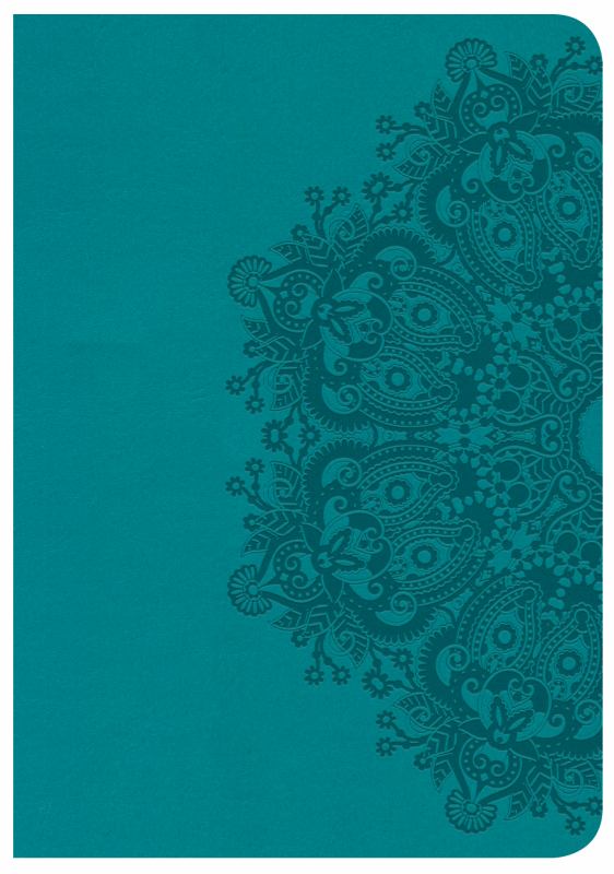 CSB Large Print Compact Reference Bible, Teal LeatherTouch
