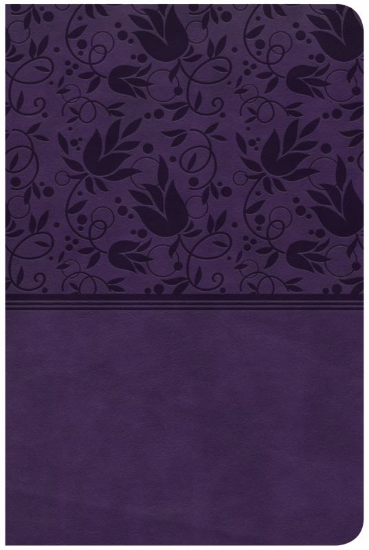 CSB Compact Ultrathin Reference Bible, Purple LeatherTouch