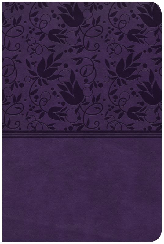 CSB Compact Ultrathin Reference Bible, Purple LeatherTouch