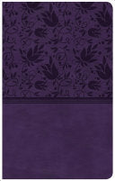 CSB Compact Ultrathin Reference Bible, Purple LeatherTouch, Indexed