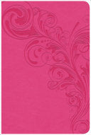 CSB Compact Ultrathin Reference Bible, Pink LeatherTouch