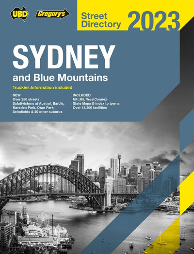 Sydney & Blue Mountains Street Directory 2023 59th ed - 9780731933020 - Hardie Grant Books - The Little Lost Bookshop