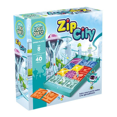 Zip City Logic Puzzle - 3558380087779 - Board Game - Logiquest - The Little Lost Bookshop
